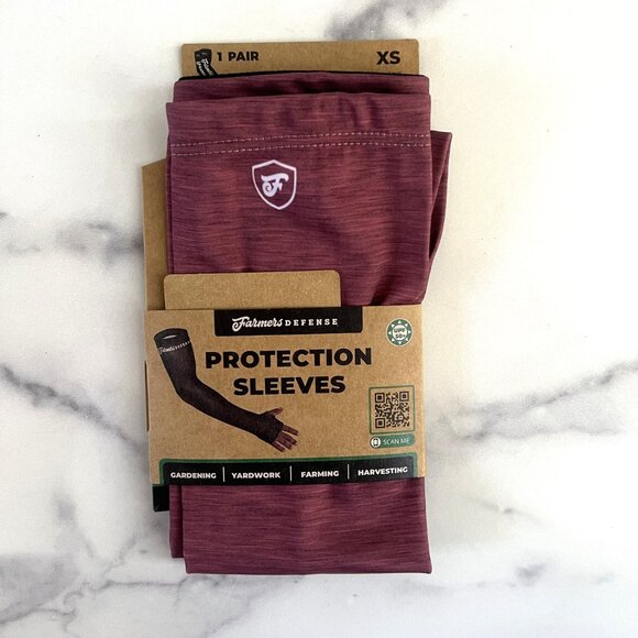 Farmers Defense Protection Sleeves, Heather Maroon, Size XS - Picture 3 of 9